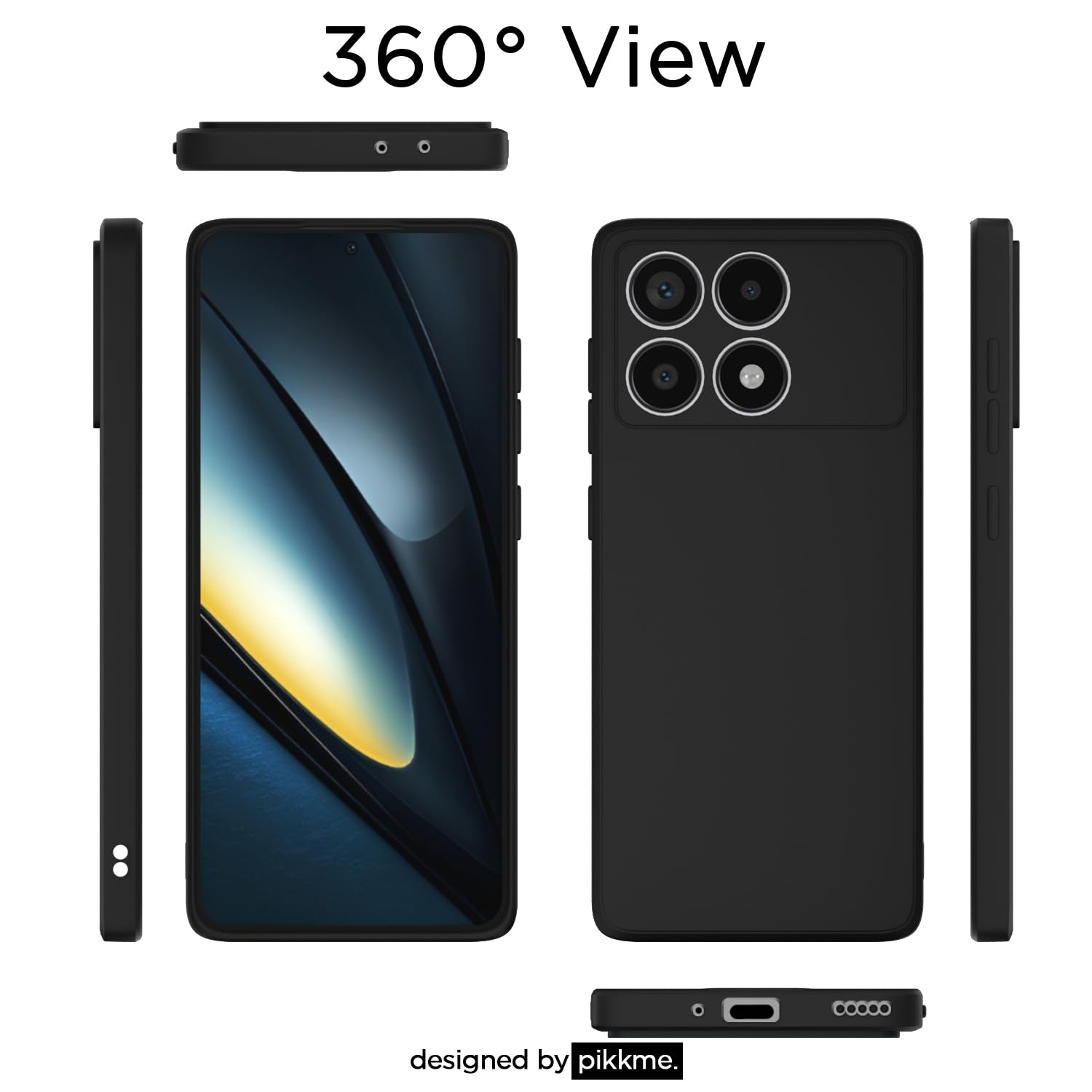 Black phone cover for Poco F6 Pro 5G – Pikkme – photo 3