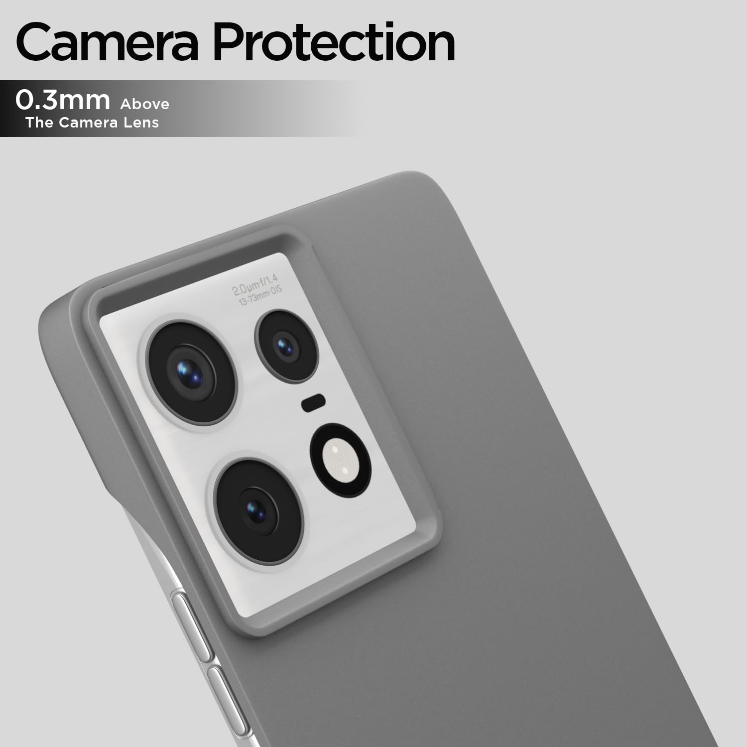 Pikkme Moto Edge 50 Pro 5G SideCut Soft Matte Silicone Back Cover (Grey)