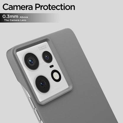 Pikkme Moto Edge 50 Pro 5G SideCut Soft Matte Silicone Back Cover (Grey)