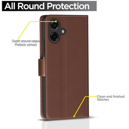 Tan Wallet mobile flip cover for Samsung F70e 5G/M07/M17e/F07/A07/A07 5G – Pikkme – photo 4