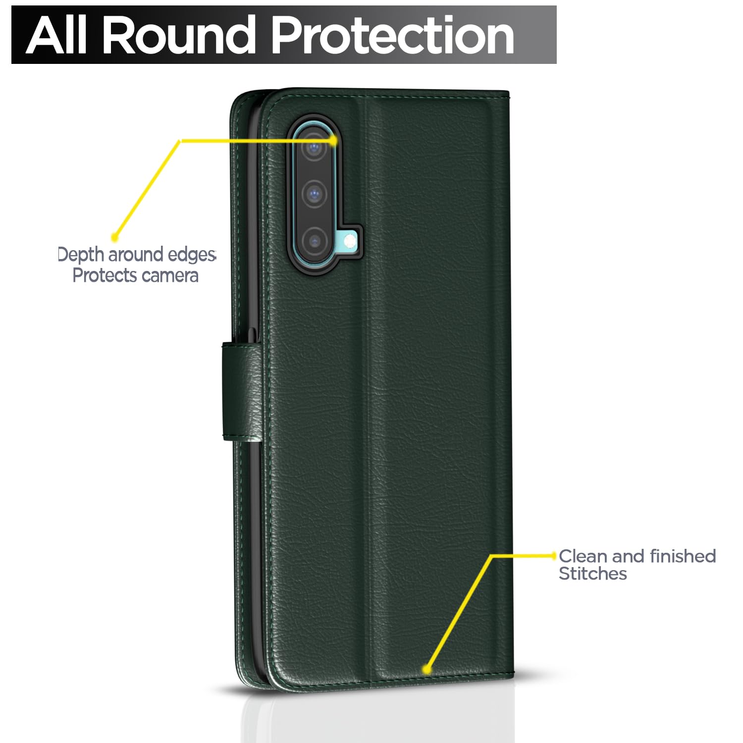 Pikkme OnePlus Nord CE 5G Wallet green mobile flip cover – photo 4