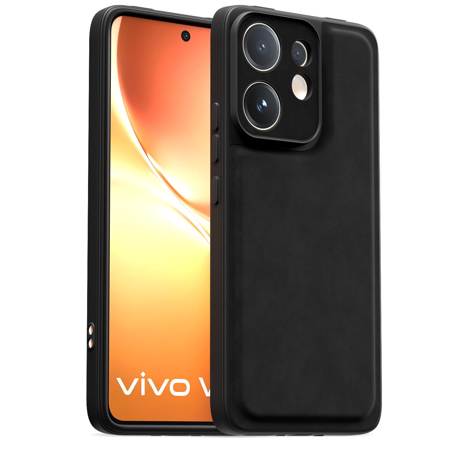 Pikkme black mobile cover for Vivo V60/T4 Pro 5G