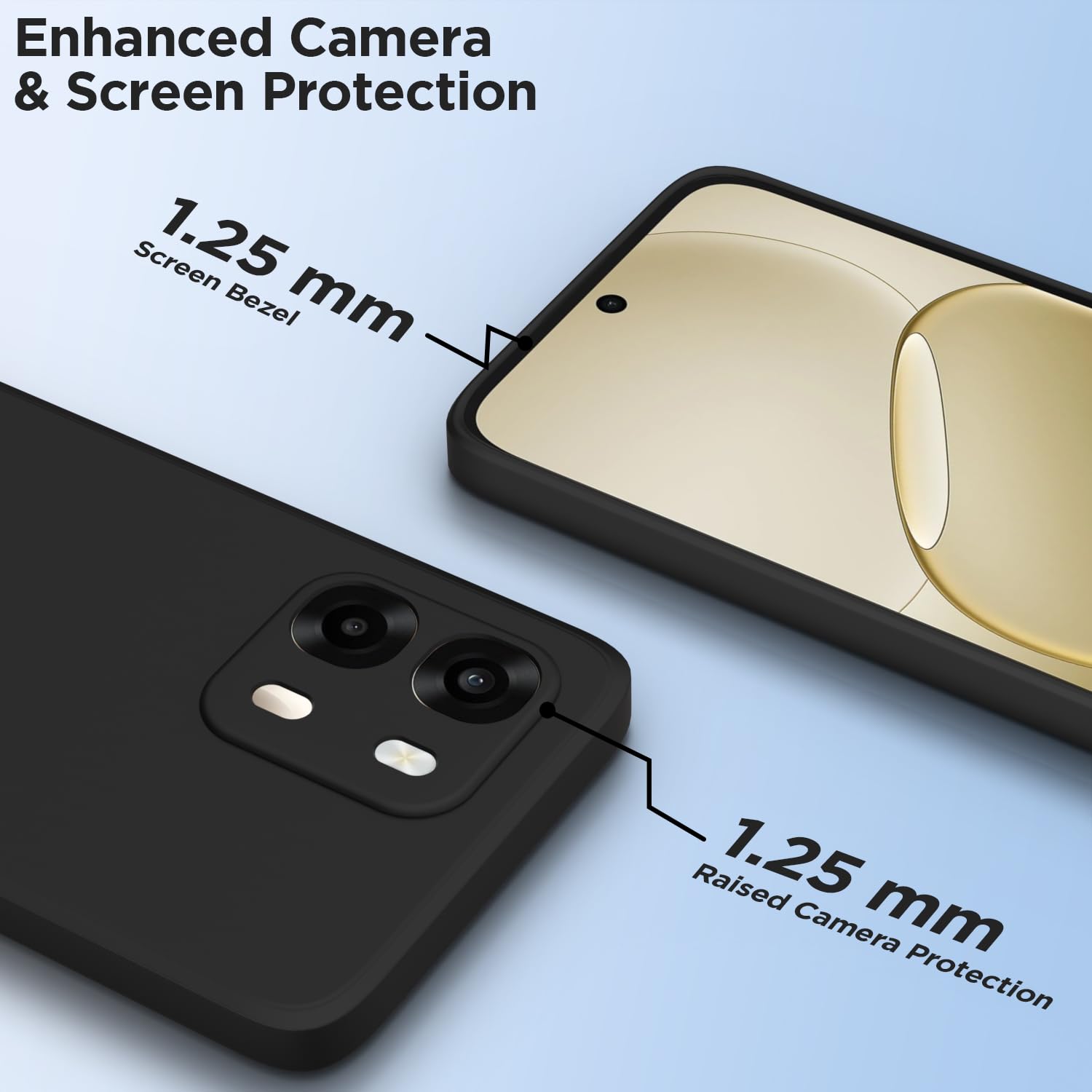 Pikkme black mobile cover for Oppo A6 Pro 5G – photo 2