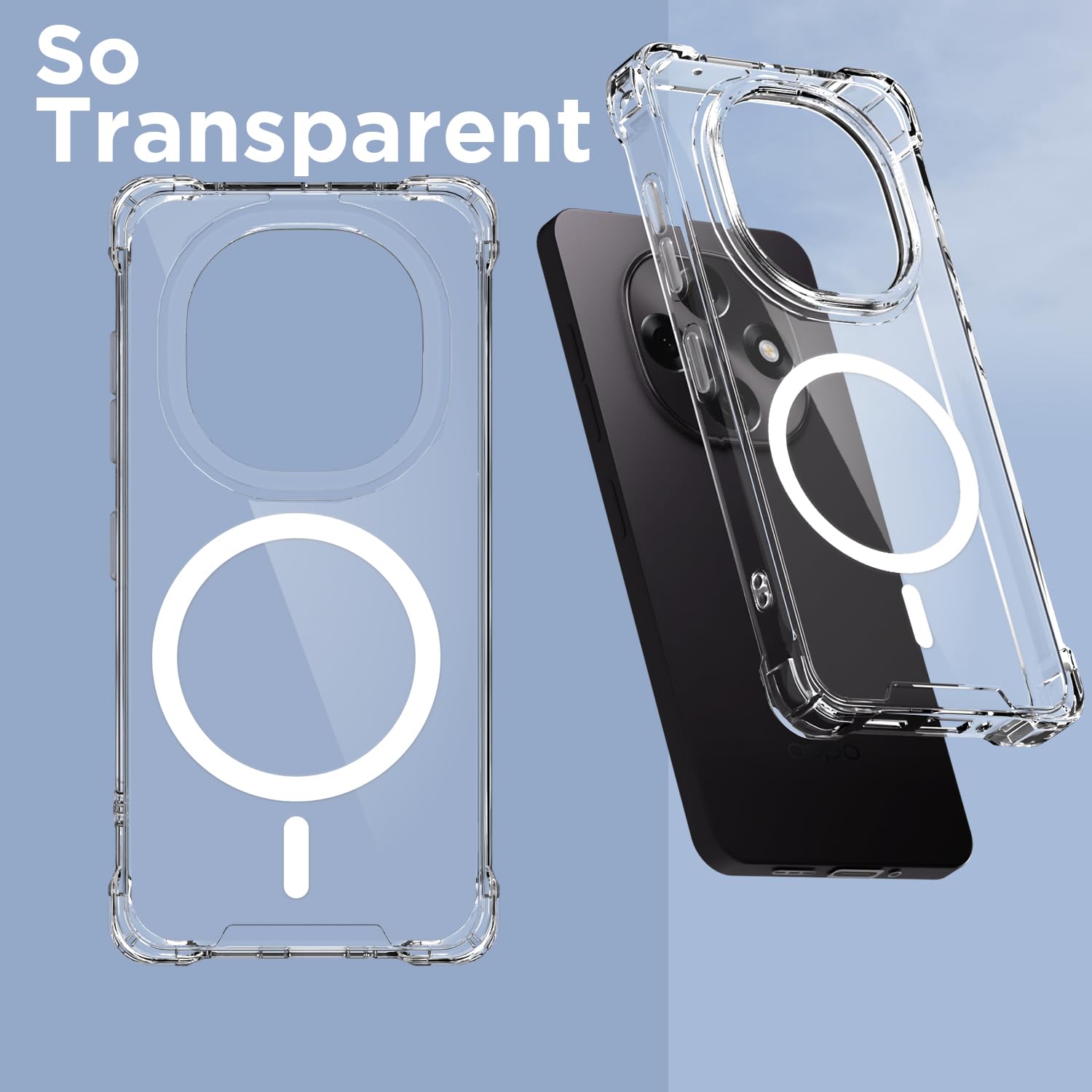 Oppo F31 Pro 5G mobile cover in transparent mag-safe by Pikkme – photo 2