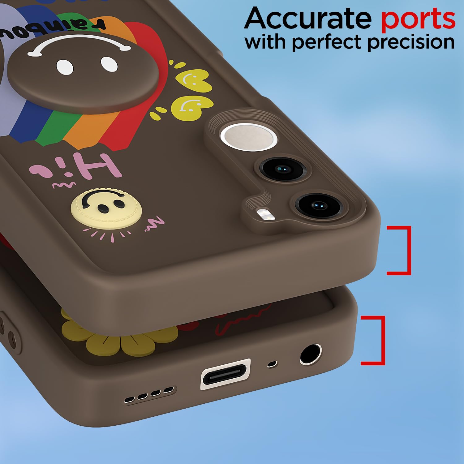 Poco M7 Plus 5G mobile cover in brown by Pikkme – photo 4