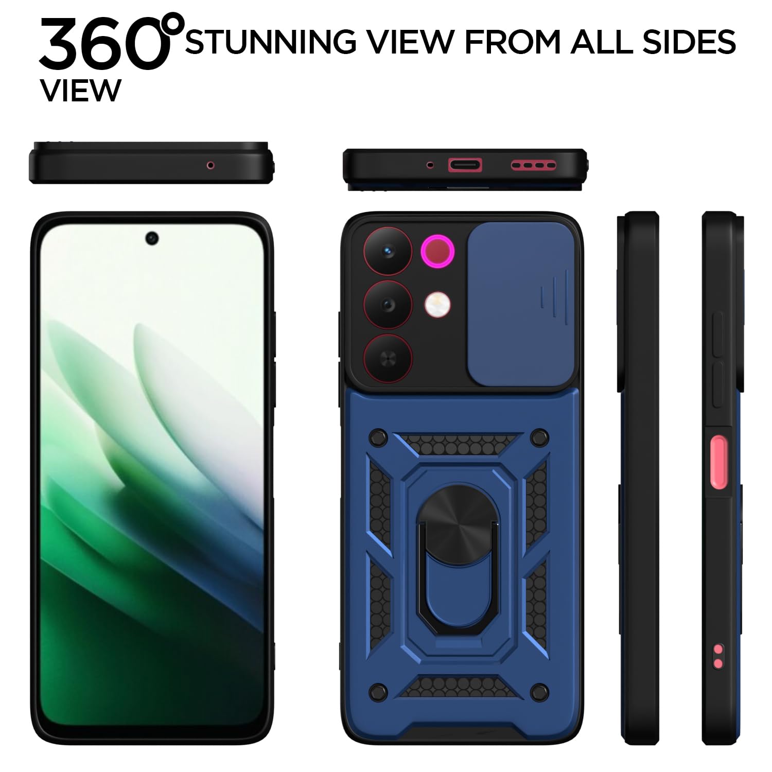 Pikkme Realme Narzo 90X 5G/C85 5G/15X 5G/360 D10 Camera Shield blue phone cover – photo 5