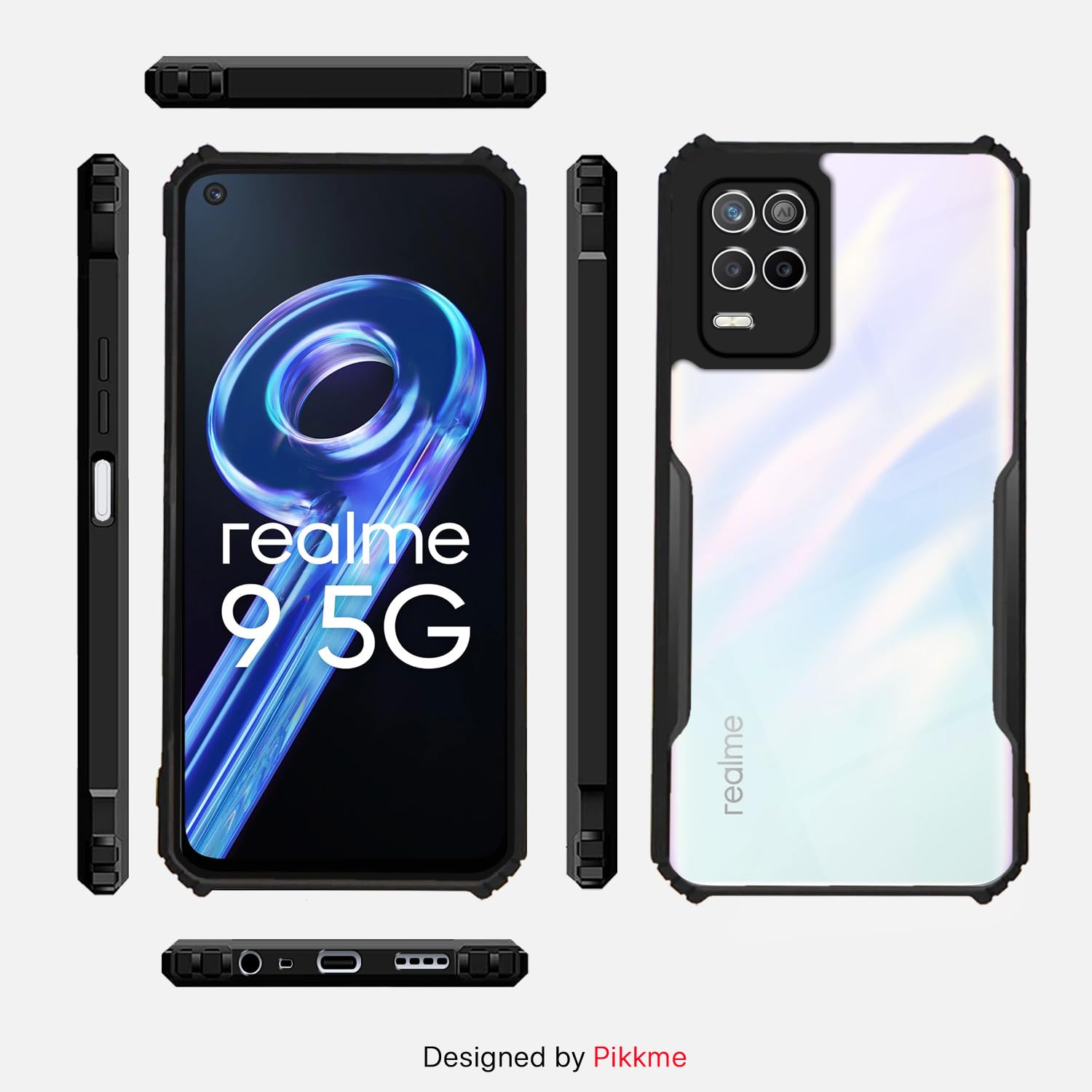 Realme 9 5G mobile cover in black by Pikkme – photo 3
