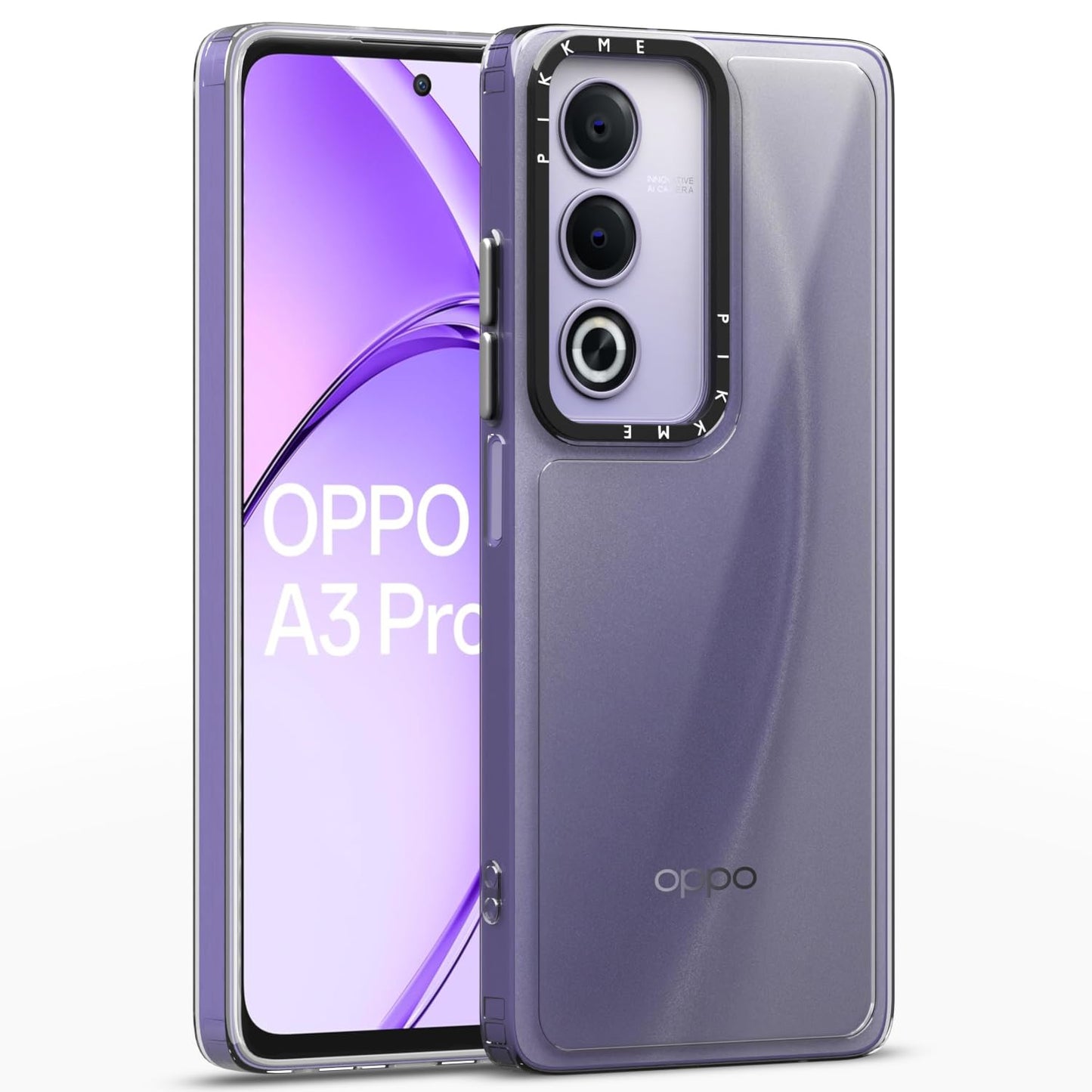 Pikkme Oppo A3 Pro 5G Transring Back Cover (Black)