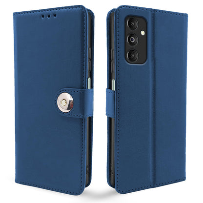 Pikkme Samsung Galaxy M13 4G Button Flip Cover (Blue)