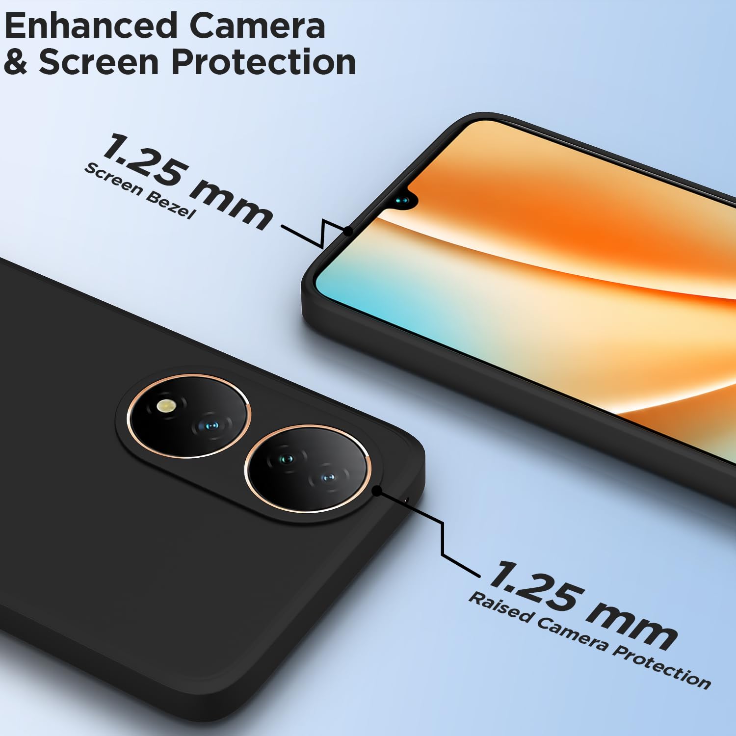 Vivo Y100 5G Matte phone cover in black by Pikkme – photo 2