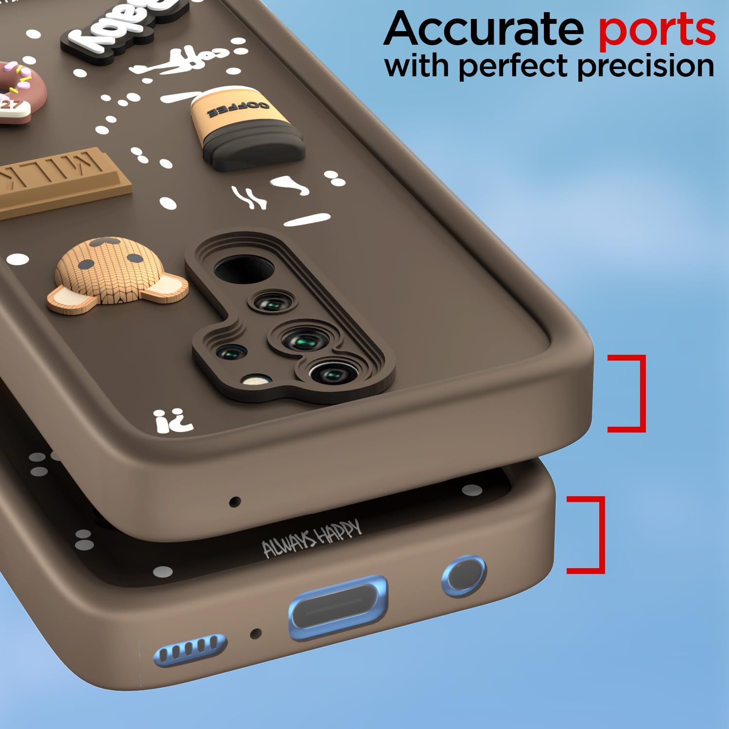 Redmi Note 8 Pro phone cover in brown by Pikkme – photo 4