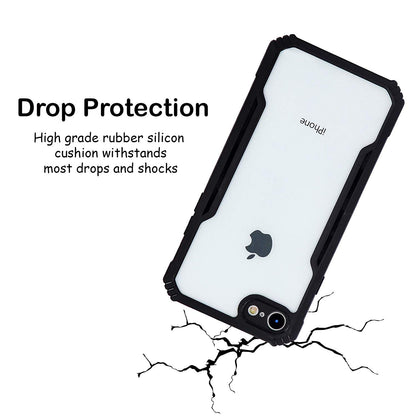 Pikkme iPhone 7 / iPhone 8 Shockproof Eagle Clear Transparent Back Cover (Black)
