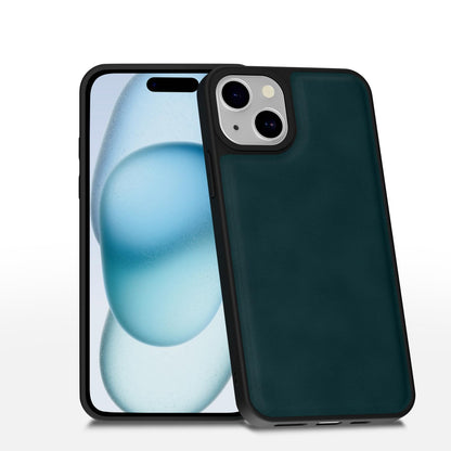 iPhone 15 Leather back cover in green by Pikkme