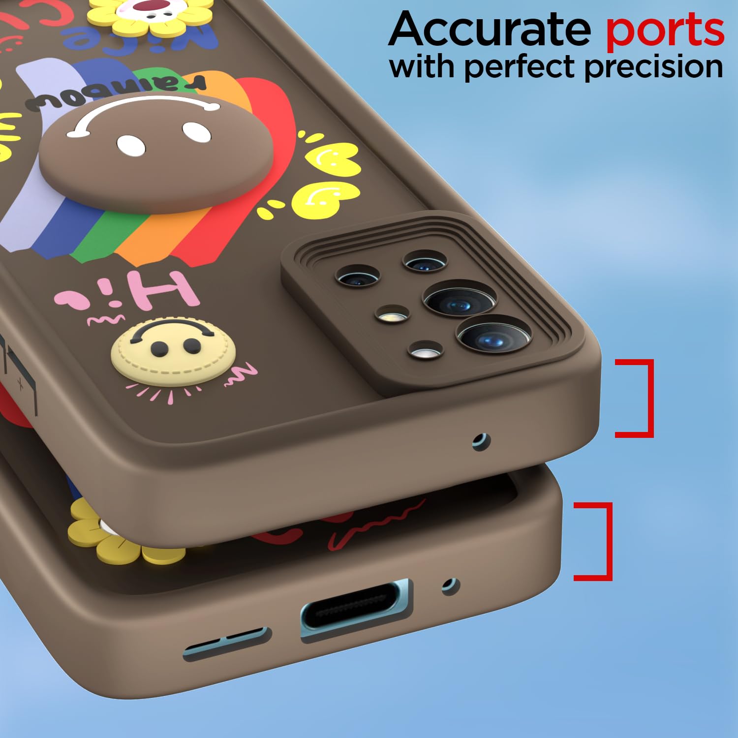 Brown Soft Silicone phone cover for OnePlus 8T/9R 5G – Pikkme – photo 4