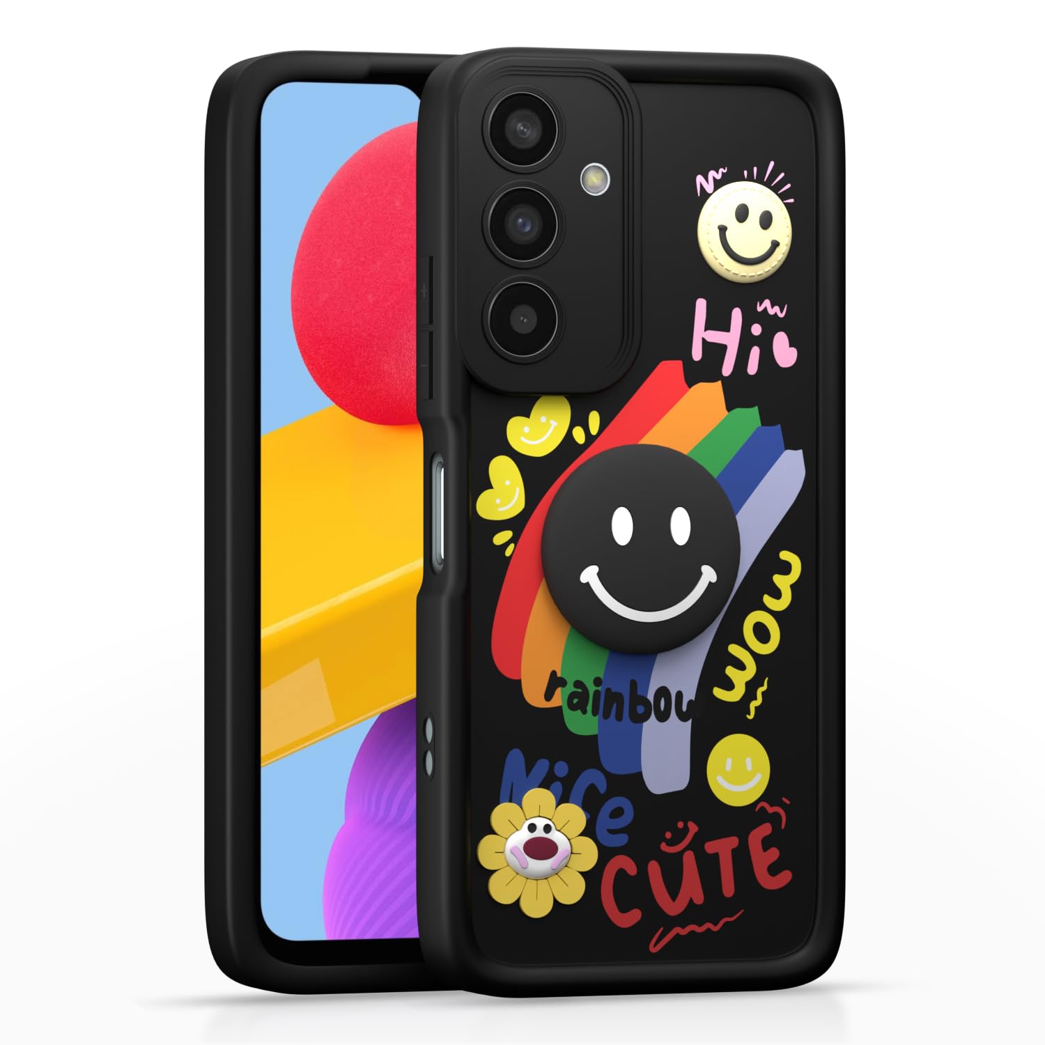 Black Soft Silicone mobile cover for Samsung M13 4G – Pikkme
