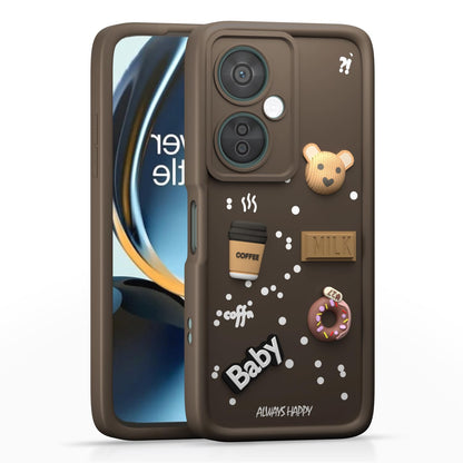 Pikkme OnePlus Nord CE 3 Lite 5G / OnePlus Nord N30 5G  Cute Fun Cartoon 3D Bear Coffee Back Cover (Brown)