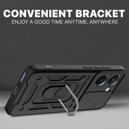 Pikkme Realme P3 Ultra 5G D10 Tough Armor Back Cover (Black)