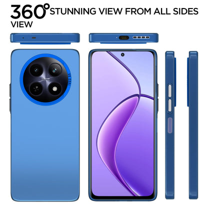 Pikkme Realme 12 5G So Cool Matte Finish Back Cover (Blue)