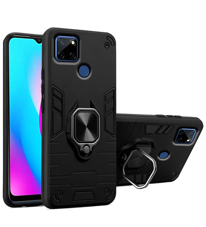 Realme C12, Narzo 20, Narzo 30A D5 Tough Armor mobile cover in black by Pikkme