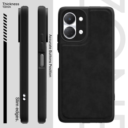 Black Leather back cover for Tecno Spark Go 3 – Pikkme – photo 3