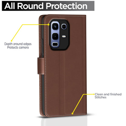 Tan Wallet flip case for Infinix Note 50s 5G – Pikkme – photo 4