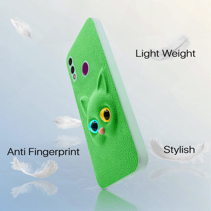 Redmi Note 7/Note 7 Pro/Note 7s Cat mobile back cover in green by Pikkme – photo 5