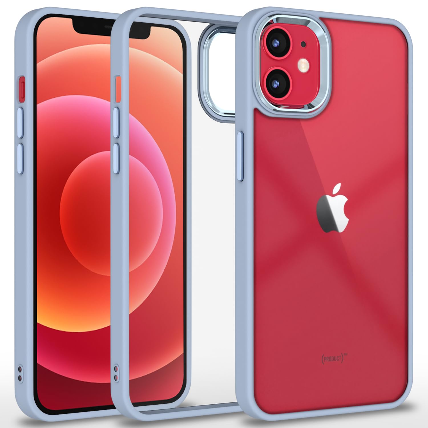Pikkme iPhone 13 Electroplated Chrome Metal Ring Back Cover (Sierra Blue)