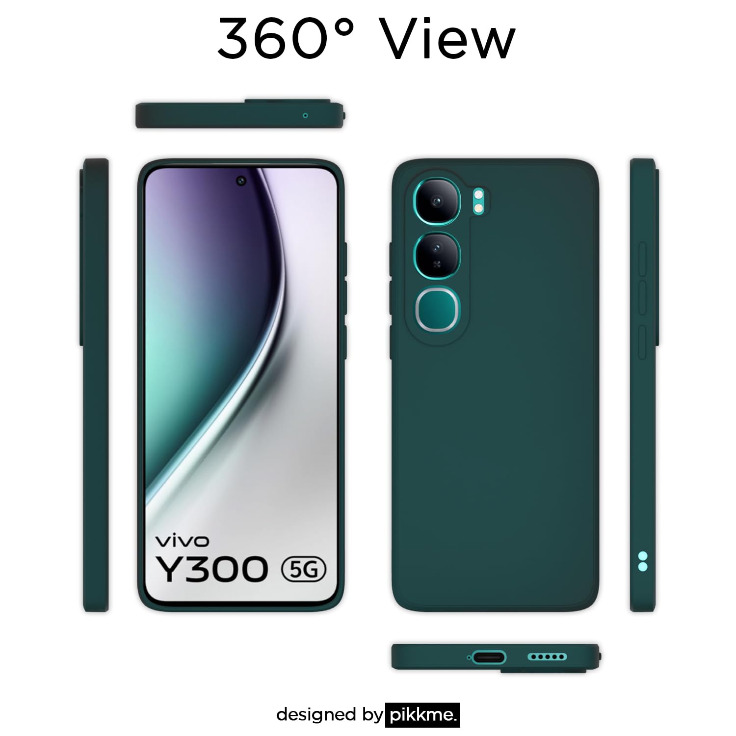 Green Matte phone cover for Vivo Y300/V40 Lite 5G – Pikkme – photo 4