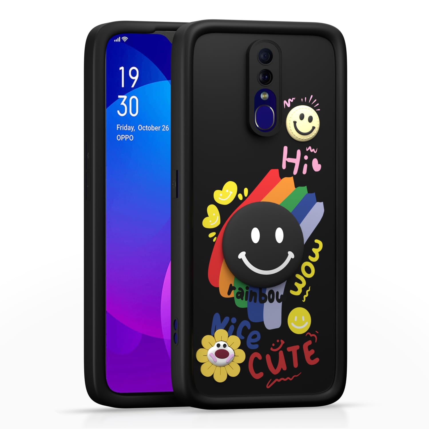 Black mobile back cover for Oppo F11 – Pikkme