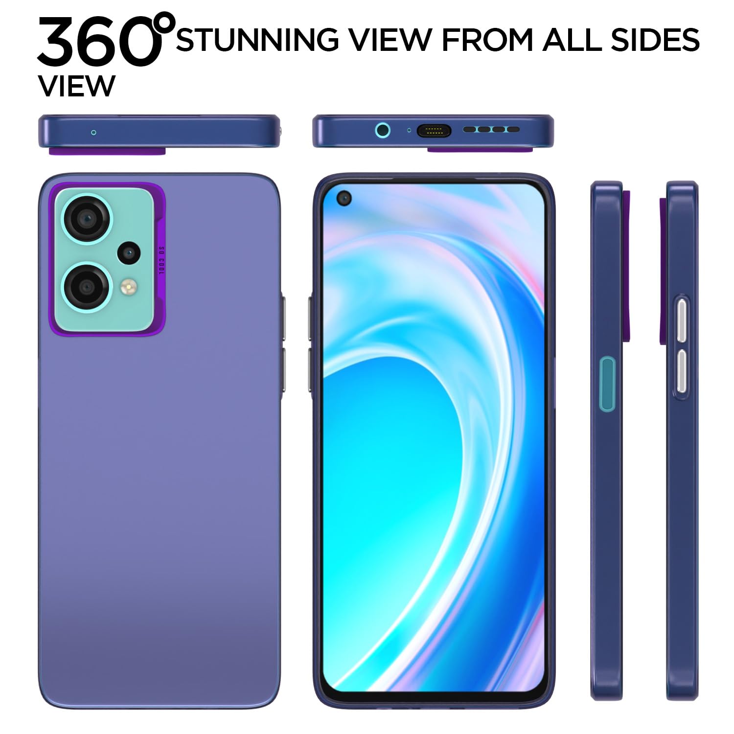 OnePlus Nord CE 2 Lite 5G Matte mobile back cover in purple by Pikkme – photo 3