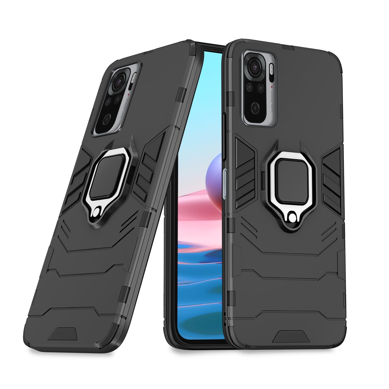  Redmi Note 10 / Redmi Note 10S D5 Tough Armor Back Cover - Black