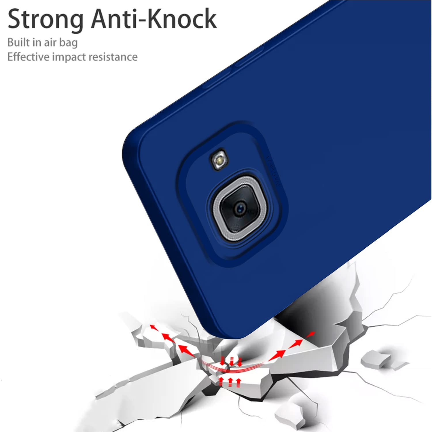 Pikkme Samsung Galaxy J7 Max Liquid Silicone Back Cover | Blue