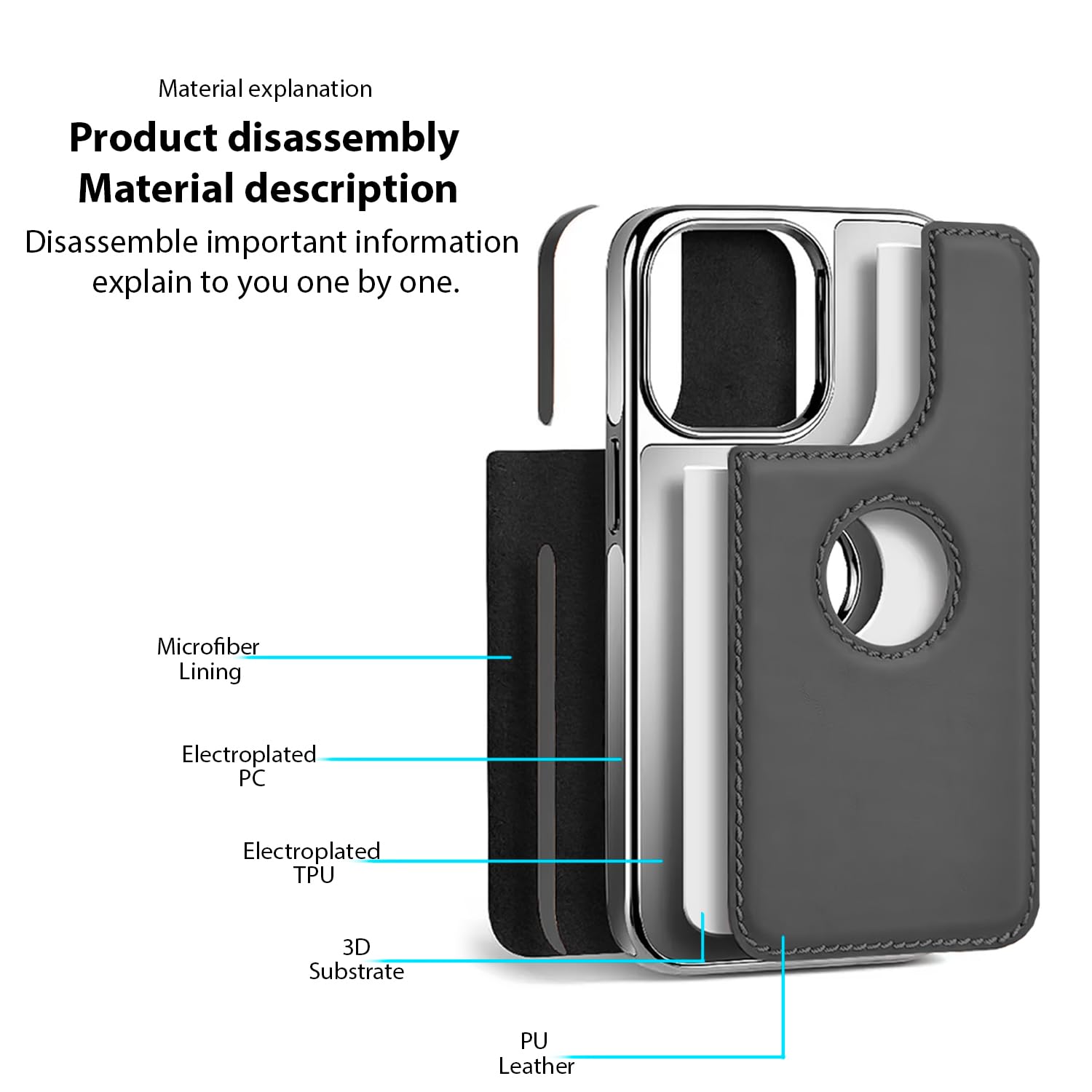 iPhone 12/12 Pro mobile cover in gray by Pikkme – photo 5