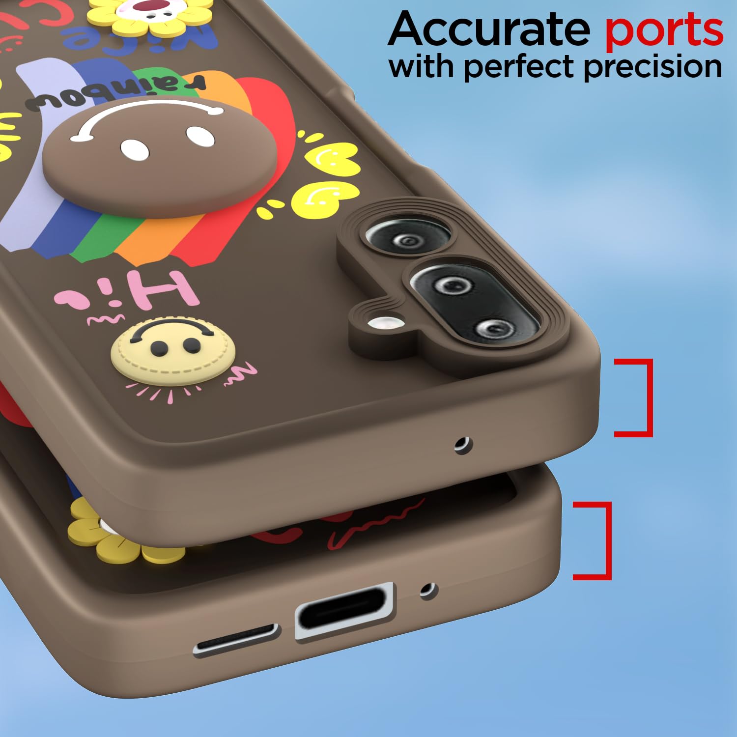 Brown Soft Silicone back cover for Samsung M36 5G – Pikkme – photo 4
