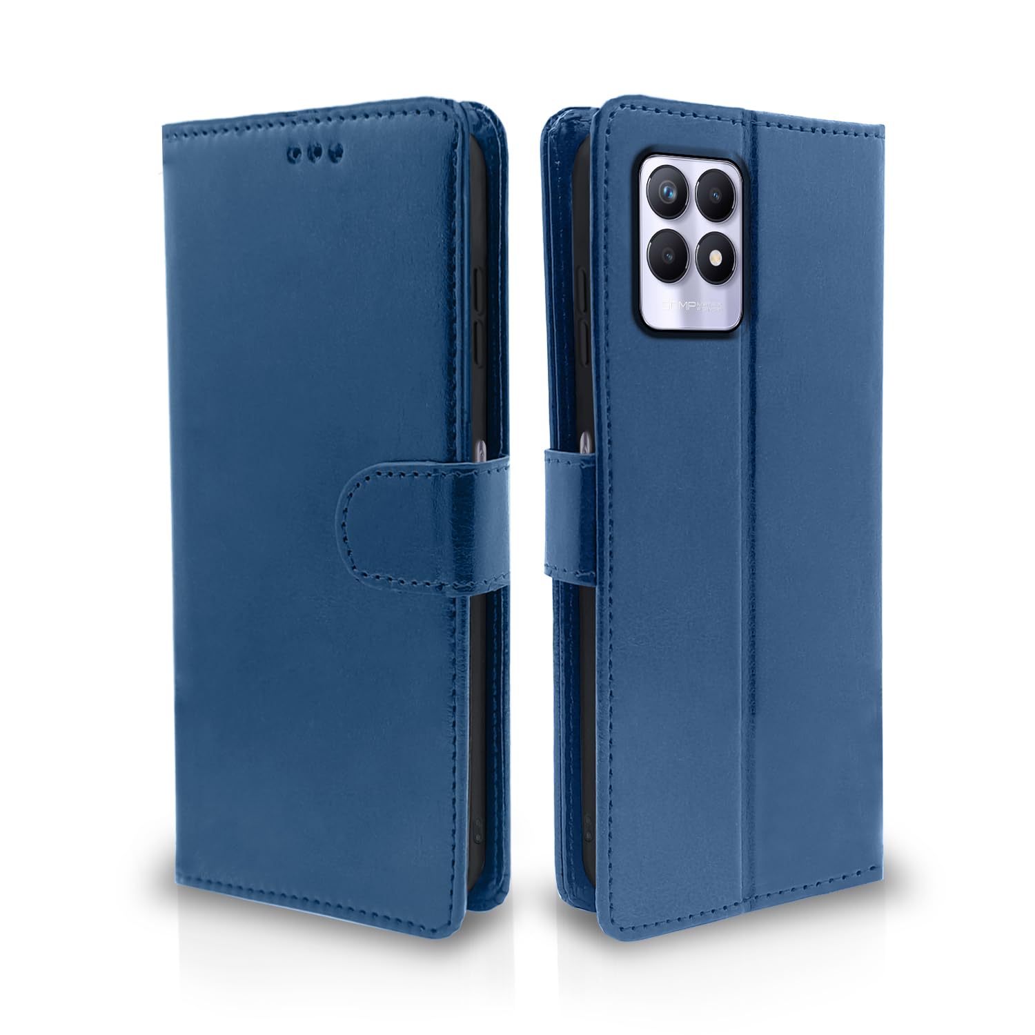 Pikkme Realme Narzo 50 4G / Realme 8i 4G Vintage Flip Cover| Blue