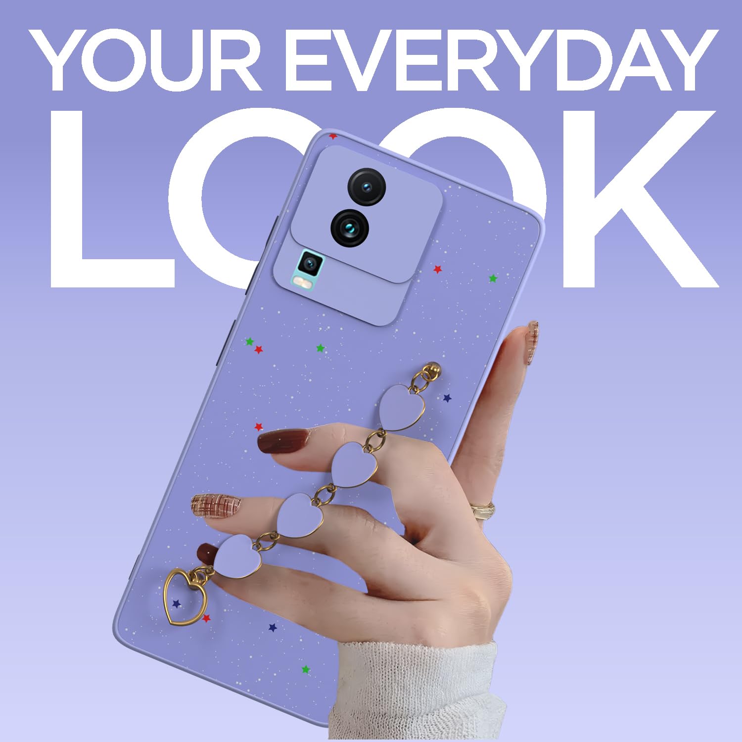 Pikkme purple Chain phone cover for iQOO Neo 7/Neo 7 Pro 5G – photo 2