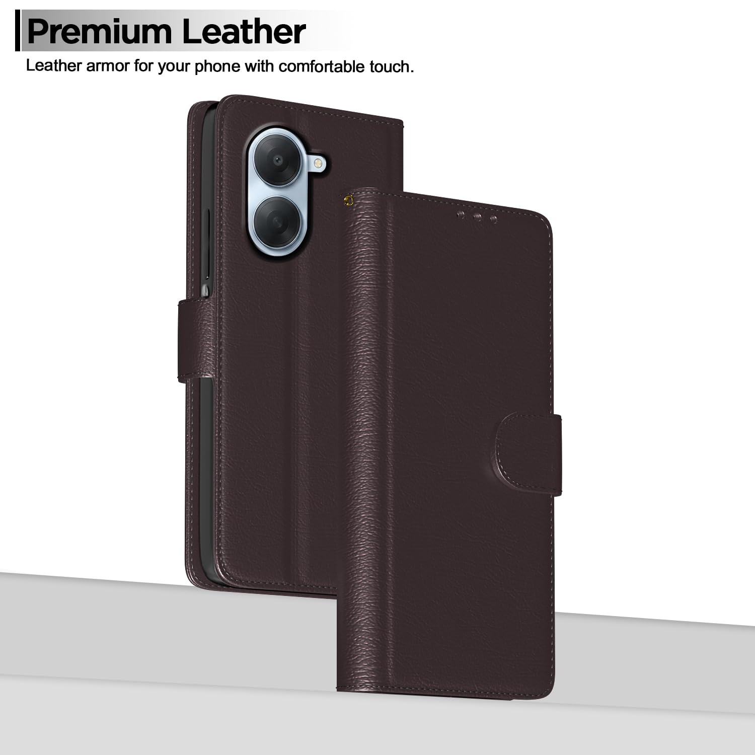 Pikkme coffee Wallet mobile flip cover for Redmi A7 – photo 2