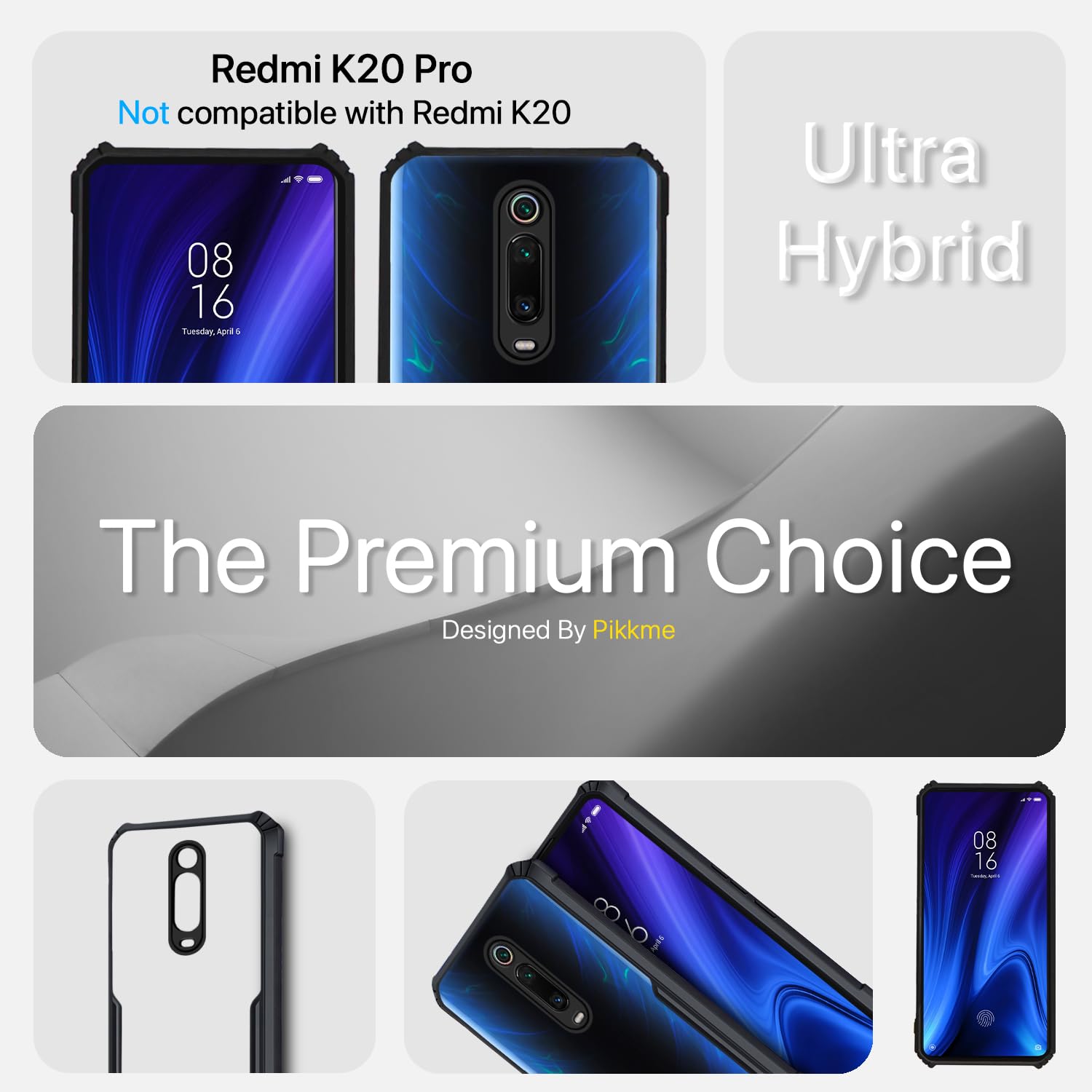 Pikkme Redmi K20 / K20 Pro Eagle Back Cover (Black)