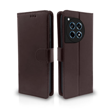 Pikkme OnePlus 12R 5G coffee flip cover