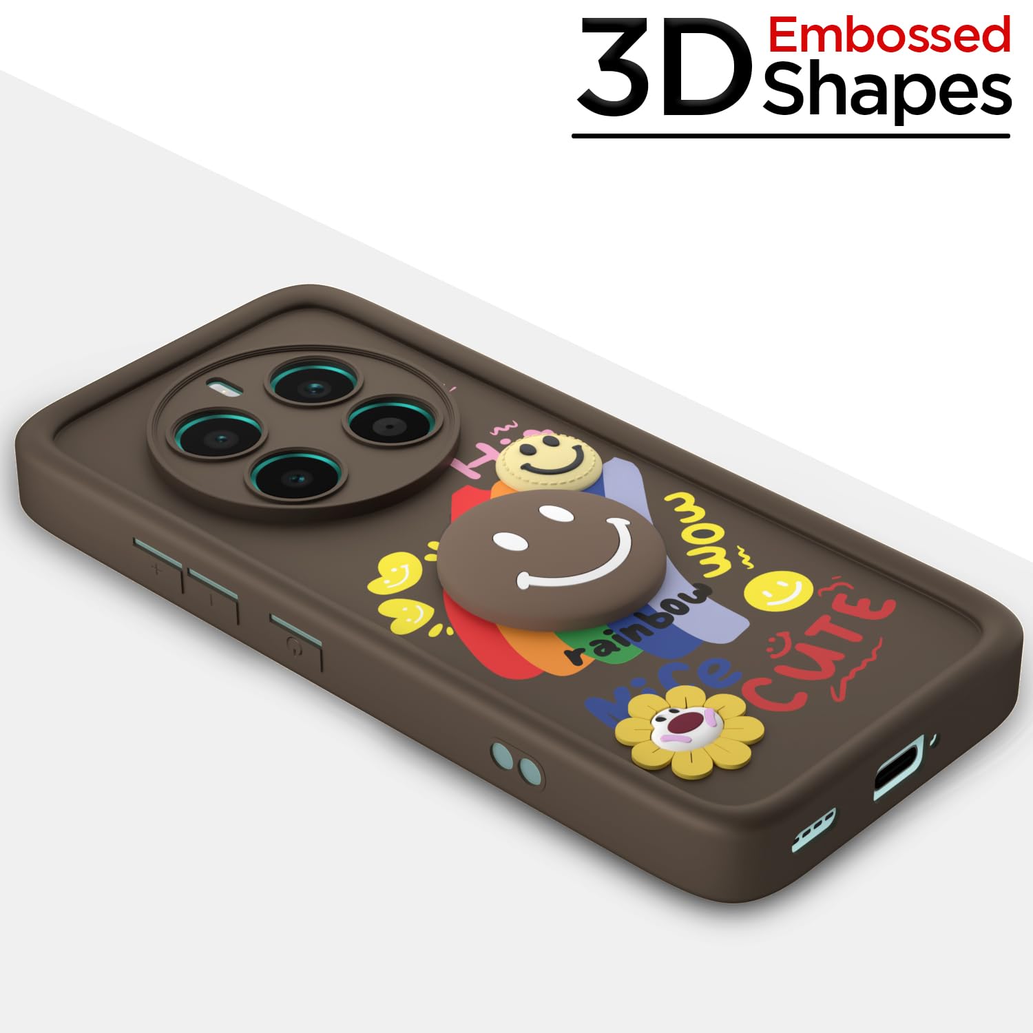 Pikkme Realme 12 Plus/P1/Narzo 70/70 Pro 5G Soft Silicone brown phone cover – photo 3