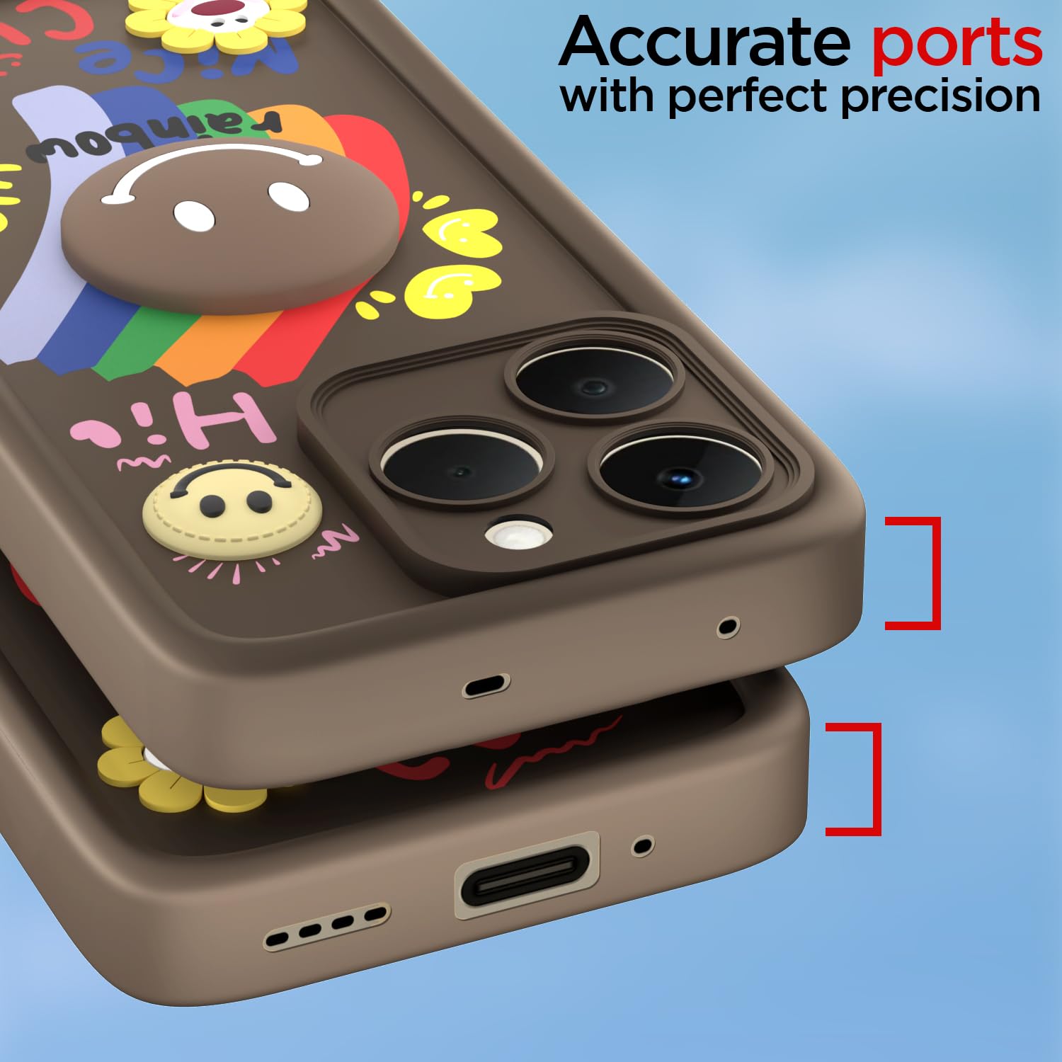 Pikkme brown Soft Silicone phone cover for Realme 15T/Narzo 90 5G – photo 4