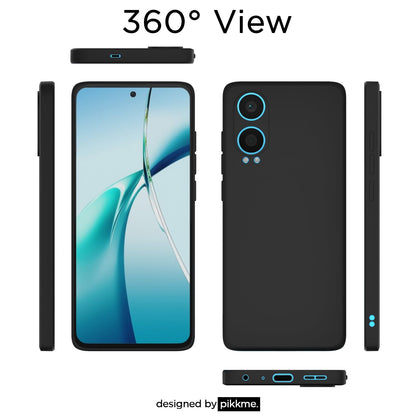 Pikkme OnePlus Nord CE4 Lite 5G Soft Matte Silicone Shockproof Case (Black)