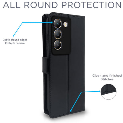Black Wallet flip case for Vivo T3/Y200e 5G – Pikkme – photo 4