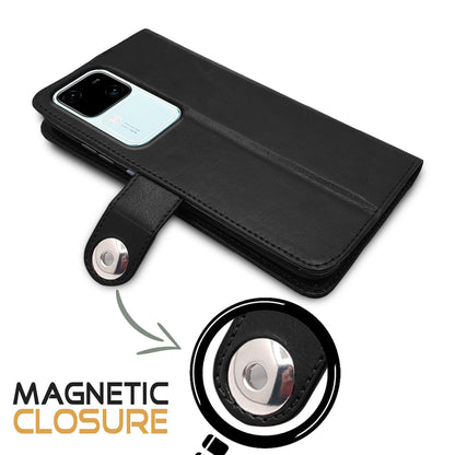 Vivo V30 5G Button flip case in black by Pikkme – photo 4