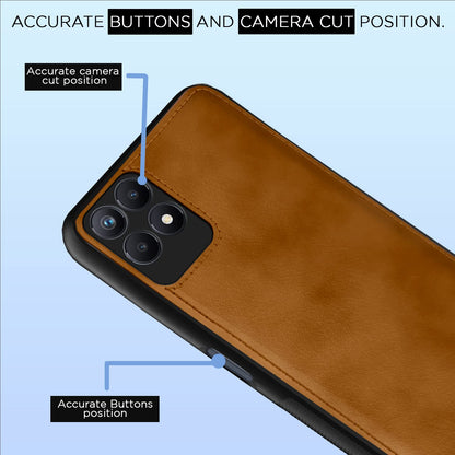Brown Leather mobile back cover for Realme Narzo 50/8i 4G – Pikkme – photo 6