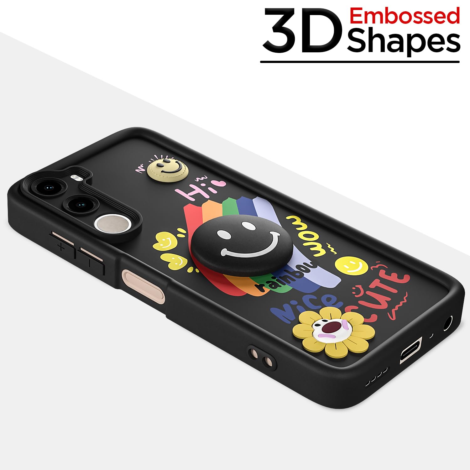Black Smile Rainbow mobile cover for Realme C100x – Pikkme – photo 3