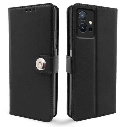 Pikkme button black mobile flip cover for Vivo T1/Y75/iQOO Z6 5G