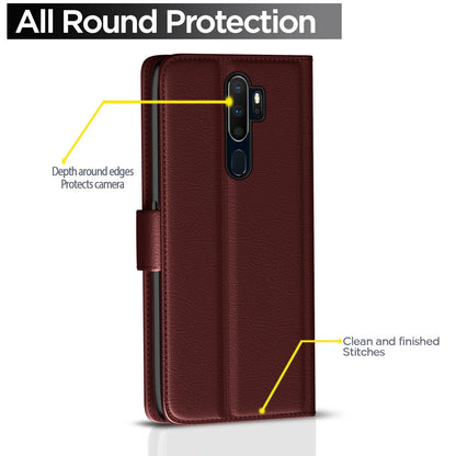 Brown Wallet flip case for Oppo A5 2020/A92020 – Pikkme – photo 4