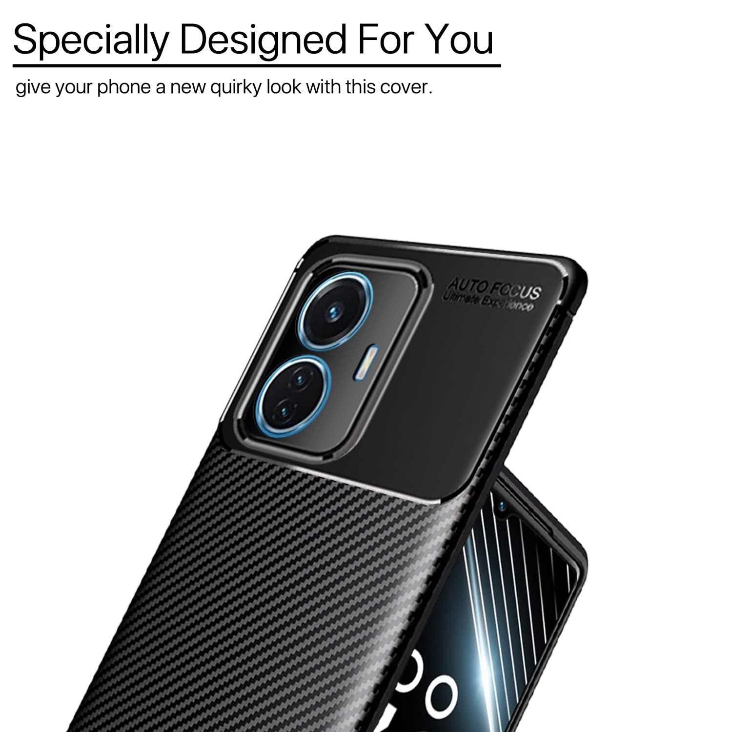 Black Carbon mobile cover for iQOO Z6 44W/Vivo T1 44W – Pikkme – photo 7