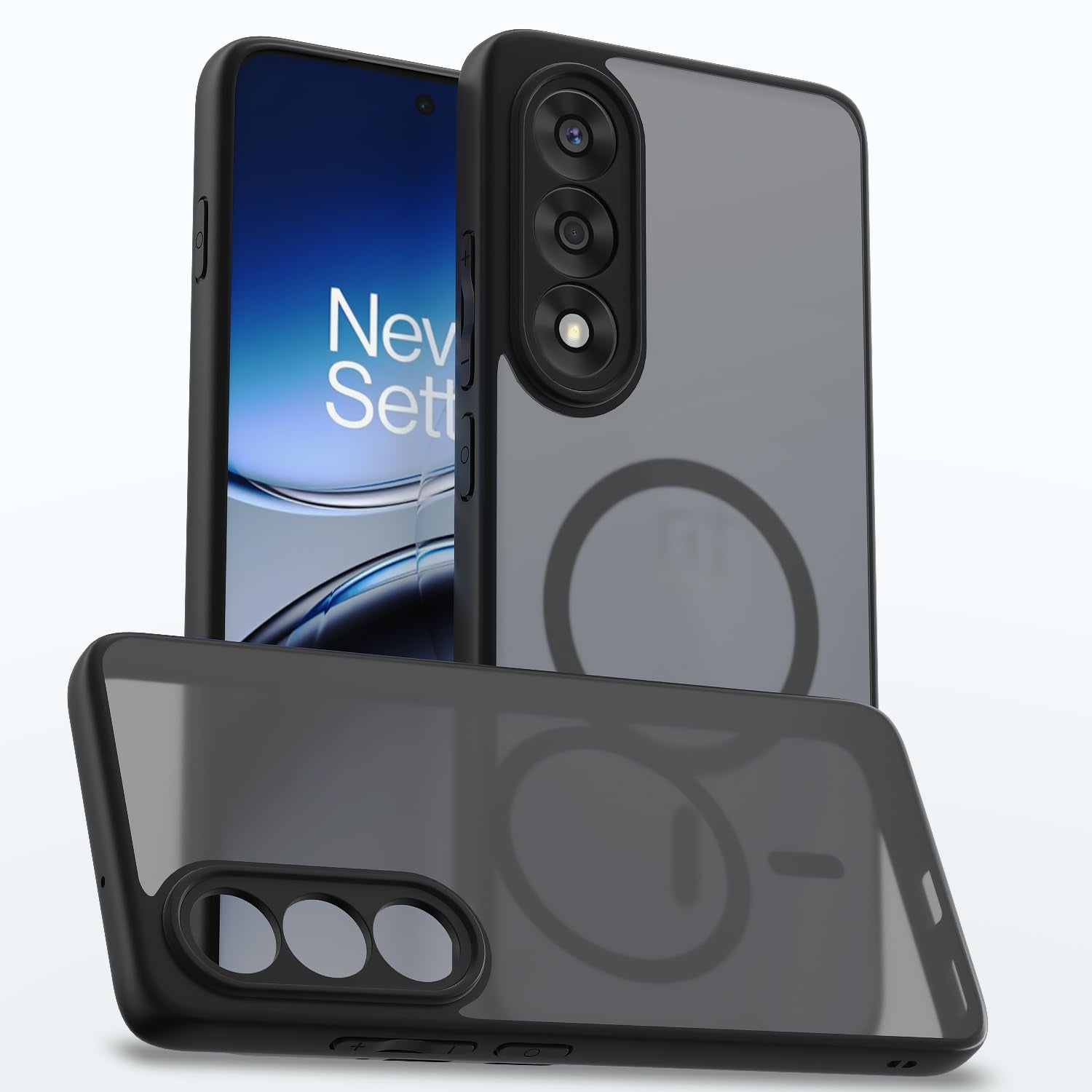 Black smoke case MagSafe back cover for OnePlus Nord 5 5G – Pikkme